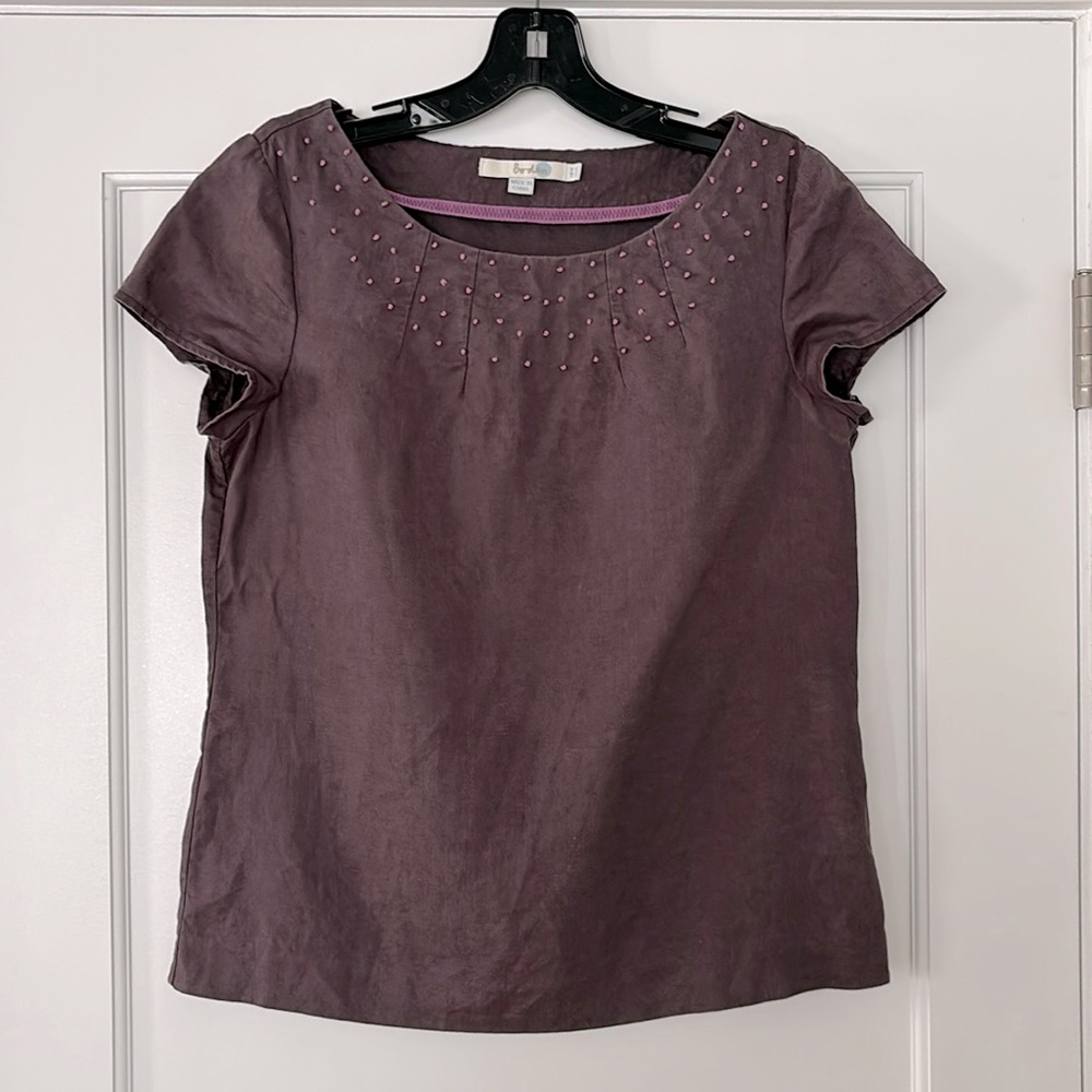 ⚡️FREE with bundle ⚡️ Boden 100% Linen Boxy Top